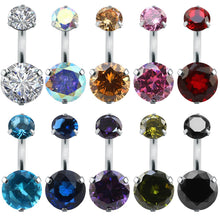 Load image into Gallery viewer, Crystal Belly Button Rings Navel Ring  Zircon Drop Dangle Body Belly Piercing Jewelry for Women Beach Belly Navel Rings
