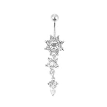 Load image into Gallery viewer, Crystal Belly Button Rings Navel Ring  Zircon Drop Dangle Body Belly Piercing Jewelry for Women Beach Belly Navel Rings
