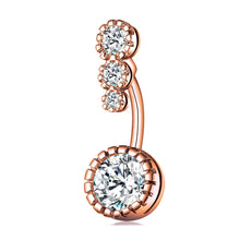 Load image into Gallery viewer, Crystal Belly Button Rings Navel Ring  Zircon Drop Dangle Body Belly Piercing Jewelry for Women Beach Belly Navel Rings
