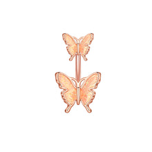 Load image into Gallery viewer, Cute Butterfly Flower Steel Navel Piercing Shinny Dance Belly Rings Body Piercing Jewelry 14G Belly Button Ring for Women Girls
