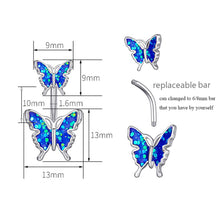 Load image into Gallery viewer, Cute Butterfly Flower Steel Navel Piercing Shinny Dance Belly Rings Body Piercing Jewelry 14G Belly Button Ring for Women Girls
