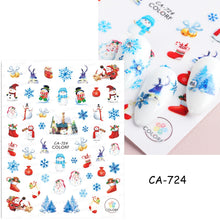 Load image into Gallery viewer, Cute Cartoon Skull Nail Stickers Spooky Halloween Decoration Ghost Bat Evil Pumpkin Sliders For Manicure Blood Nail Decal GLF886
