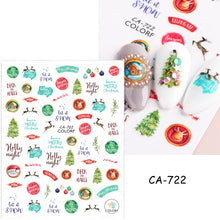 Load image into Gallery viewer, Cute Cartoon Skull Nail Stickers Spooky Halloween Decoration Ghost Bat Evil Pumpkin Sliders For Manicure Blood Nail Decal GLF886
