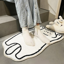 Load image into Gallery viewer, Cute Cat Rugs Cartoon Carpet In The Bedroom Non-slip Floor Mat Irregular Bedside Rug Bathroom Rugs Room Decoration 러그 Alfombra
