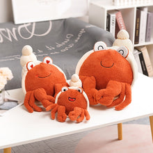 Load image into Gallery viewer, Cute Family Hermit crab Plush Doll toy Stuffed Smile Cloud pillow seafood chestnut Poached egg Toast bread Food Plush Food Toys
