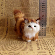 Load image into Gallery viewer, Cute Simulation Cat Plush Toys Soft Stuffed Kitten Model Fake Cat Realist Animals for Kids Girls Birthday Valentine's Day Gift
