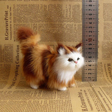Load image into Gallery viewer, Cute Simulation Cat Plush Toys Soft Stuffed Kitten Model Fake Cat Realist Animals for Kids Girls Birthday Valentine's Day Gift
