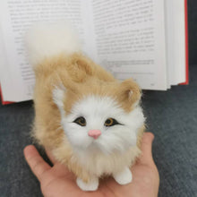 Load image into Gallery viewer, Cute Simulation Cat Plush Toys Soft Stuffed Kitten Model Fake Cat Realist Animals for Kids Girls Birthday Valentine's Day Gift
