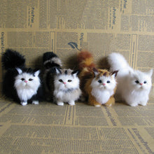 Load image into Gallery viewer, Cute Simulation Cat Plush Toys Soft Stuffed Kitten Model Fake Cat Realist Animals for Kids Girls Birthday Valentine's Day Gift
