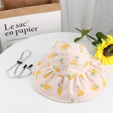 Load image into Gallery viewer, Cute Summer Baby Girl Bucket Hat Print Outdoor Bowknot Kids Girl Sun Hat Children Intant Toddler Panama Beach Cap
