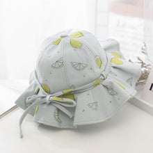 Load image into Gallery viewer, Cute Summer Baby Girl Bucket Hat Print Outdoor Bowknot Kids Girl Sun Hat Children Intant Toddler Panama Beach Cap
