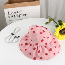 Load image into Gallery viewer, Cute Summer Baby Girl Bucket Hat Print Outdoor Bowknot Kids Girl Sun Hat Children Intant Toddler Panama Beach Cap
