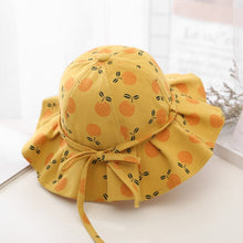 Load image into Gallery viewer, Cute Summer Baby Girl Bucket Hat Print Outdoor Bowknot Kids Girl Sun Hat Children Intant Toddler Panama Beach Cap
