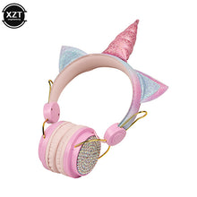 Load image into Gallery viewer, Wired Headphone With Microphone Girls Daugther Music Stereo Earphone Computer Mobile Phone Gamer Headset Kids Gift
