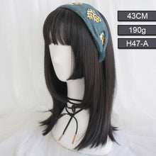Load image into Gallery viewer, Synthetic Long Straight Hair Ombre Pink Wig Band Bangs Natural Heat Resistant Party Woman Lolita Wig Anime Wig Cosplay

