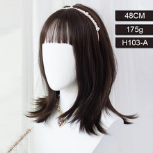 Load image into Gallery viewer, Synthetic Long Straight Hair Ombre Pink Wig Band Bangs Natural Heat Resistant Party Woman Lolita Wig Anime Wig Cosplay
