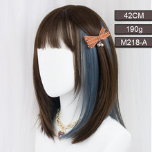 Load image into Gallery viewer, Synthetic Long Straight Hair Ombre Pink Wig Band Bangs Natural Heat Resistant Party Woman Lolita Wig Anime Wig Cosplay
