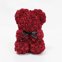 Load image into Gallery viewer, DIY 25 cm Teddy Rose Bear With Box Artificial PE Flower Bear Rose Valentine's Day For Girlfriend Women Wife Mother's Day Gifts
