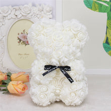 Load image into Gallery viewer, DIY 25 cm Teddy Rose Bear With Box Artificial PE Flower Bear Rose Valentine's Day For Girlfriend Women Wife Mother's Day Gifts
