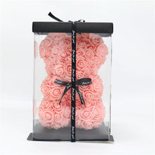 Load image into Gallery viewer, DIY 25 cm Teddy Rose Bear With Box Artificial PE Flower Bear Rose Valentine's Day For Girlfriend Women Wife Mother's Day Gifts
