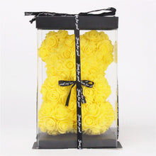 Load image into Gallery viewer, DIY 25 cm Teddy Rose Bear With Box Artificial PE Flower Bear Rose Valentine's Day For Girlfriend Women Wife Mother's Day Gifts
