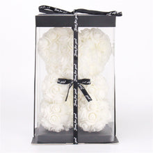 Load image into Gallery viewer, DIY 25 cm Teddy Rose Bear With Box Artificial PE Flower Bear Rose Valentine's Day For Girlfriend Women Wife Mother's Day Gifts
