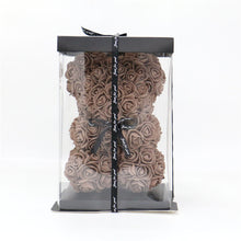 Load image into Gallery viewer, DIY 25 cm Teddy Rose Bear With Box Artificial PE Flower Bear Rose Valentine's Day For Girlfriend Women Wife Mother's Day Gifts
