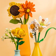 Load image into Gallery viewer, DIY Sunflowers Tulips Roses Jasmines Plants Gypsophila Gardens Romantic Building Blocks Classic Model Bricks Kids Sets Kits Toys
