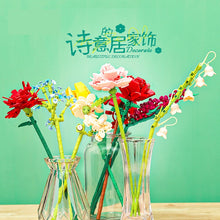 Load image into Gallery viewer, DIY Sunflowers Tulips Roses Jasmines Plants Gypsophila Gardens Romantic Building Blocks Classic Model Bricks Kids Sets Kits Toys
