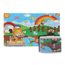 Load image into Gallery viewer, DIY Wooden Puzzle Cartoon Boxed Jigsaw Animal Traffic Number Letter Early Educational Toys Gifts For Children Kids Baby
