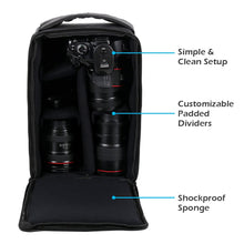 Load image into Gallery viewer, DSLR Camera Bag with dividers Multi-functional Waterproof Outdoor Video Digital Carry Photo Bag Case for Camera Nikon Canon DSLR
