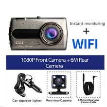 Load image into Gallery viewer, Dash Cam 4.0" Full HD 1080P Car DVR WiFi Rear View Reversing Camera Car Video Recorder Black Box Dashcam Car Cameras GPS Tracker
