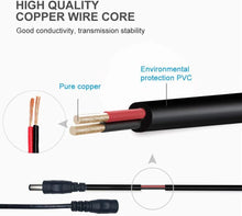 Load image into Gallery viewer, DC 12V Power Adapter Extension Cable 5.5*2.1mm Male Female Power Cord Extend Wire 1M 2M 3M 5M 10M Cable For CCTV Camera Router
