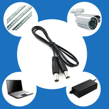 Load image into Gallery viewer, DC Power Plug 5.5 x 2.1mm Male To 5.5 x 2.1mm Male CCTV Adapter Connector Cable Power Extension Cords
