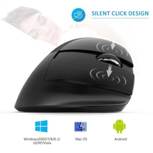 Load image into Gallery viewer, Delux M618 Mini BT 4.0+2.4GHz Dual mode Wireless Mouse Ergonomic Rechargeable Silent click Vertical Mice For Computer
