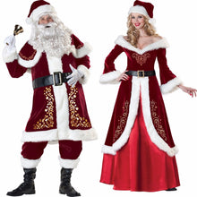 Load image into Gallery viewer, Deluxe Men Women Christmas Costume Cosplay Couple Santa Claus Uniform  Holiday
