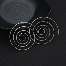 Load image into Gallery viewer, Delysia King Women Cute Unique Temperament Round Spiral Earrings Romantic Alloy Simplicity Aestheticism Geometric Dangler
