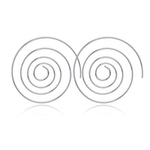 Load image into Gallery viewer, Delysia King Women Cute Unique Temperament Round Spiral Earrings Romantic Alloy Simplicity Aestheticism Geometric Dangler
