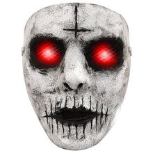 Load image into Gallery viewer, Demon Killer Mask Horror Zombie Glowing Red Eye Headgear Latex Mask Scary Masque for Halloween Easter Theme Party Props
