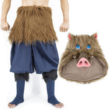 Load image into Gallery viewer, Demon Slayer Kimetsu No Yaiba Hashibira Inosuke Cosplay Costumes Pants Headgear wild boar Halloween for man woman
