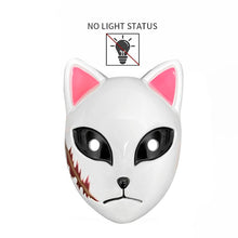 Load image into Gallery viewer, Demon Slayer LED Mask Fox Mask Hot Anime Tanji Langqian Rabbit Real Rice Cosplay Props Halloween Party Cosplay Props For Adults
