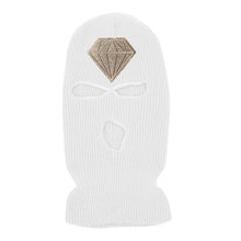 Load image into Gallery viewer, Diamond Glitter Printed 3 Hole Full Face Cap Embroidery Letter Ski Beanies Design Keep Warm Headgear Mask Tactical Balaclava Hat
