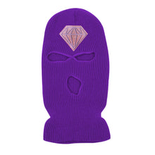 Load image into Gallery viewer, Diamond Glitter Printed 3 Hole Full Face Cap Embroidery Letter Ski Beanies Design Keep Warm Headgear Mask Tactical Balaclava Hat
