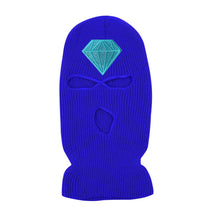 Load image into Gallery viewer, Diamond Glitter Printed 3 Hole Full Face Cap Embroidery Letter Ski Beanies Design Keep Warm Headgear Mask Tactical Balaclava Hat
