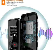 Load image into Gallery viewer, Digital Voice Recorder 1536kbps High Quality Recording Sound Reduction One-Touch Recording Voice Recognition Dictaphone MP3 V90
