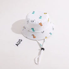 Load image into Gallery viewer, Dinosaur Print Baby Hat Cute Cartoon Cotton Toddler Boys Girls Bucket Hat Summer Autumn Kids Fisherman Beach Sun Hat
