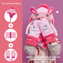 Load image into Gallery viewer, Dinosaur Unicorn Style Kids Winter Hats &amp; Scarfs Baby Winter Cap Children Warm Gloves For Boys Girls Suit Hat Scarf And Gloves
