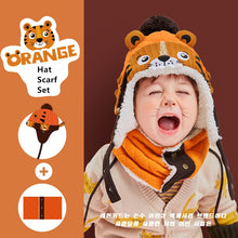 Load image into Gallery viewer, Dinosaur Unicorn Style Kids Winter Hats &amp; Scarfs Baby Winter Cap Children Warm Gloves For Boys Girls Suit Hat Scarf And Gloves

