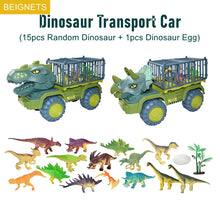 Load image into Gallery viewer, Dinosaurs Transport Car Toy With 15 Dinosaur Carrier Truck Toy Pull Back Vehicle Toys Christmas Gift For Kids
