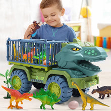 Load image into Gallery viewer, Dinosaurs Transport Car Toy With 15 Dinosaur Carrier Truck Toy Pull Back Vehicle Toys Christmas Gift For Kids
